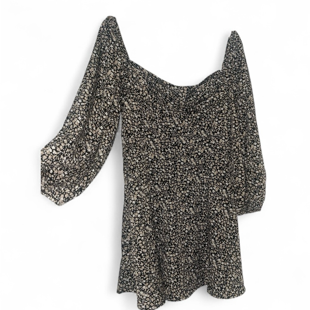 Vici Black and White Patterned Dress
